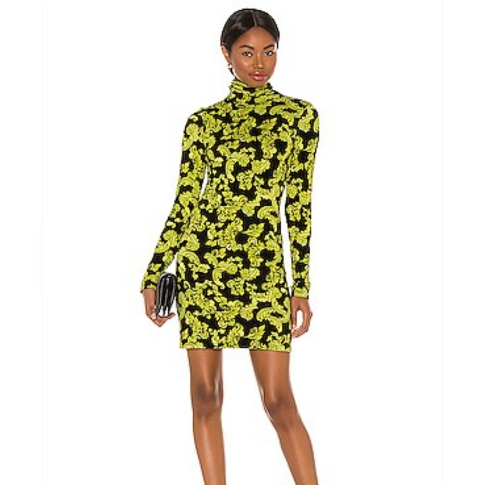 Delora Dress in Show Me Love Lime Punch MultiAlice + Olivia Size 2